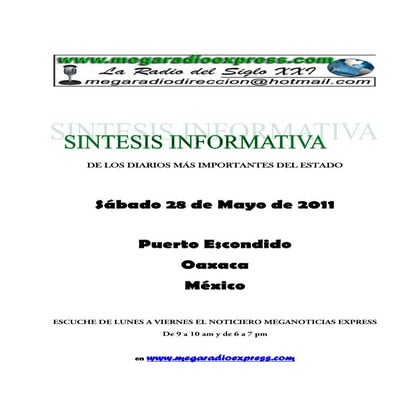 Sintesis informativa 280511