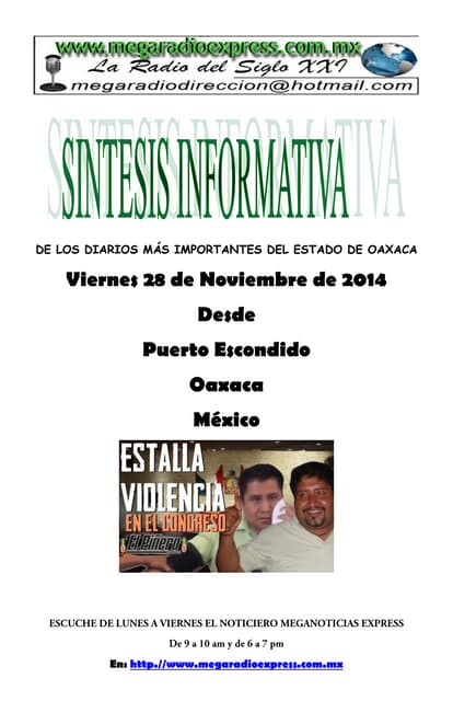 Sintesis informativa 01 28 2015