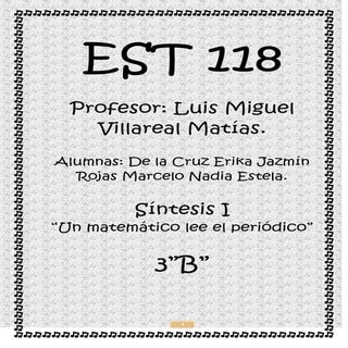 Sintesis i un matematico lee el per...