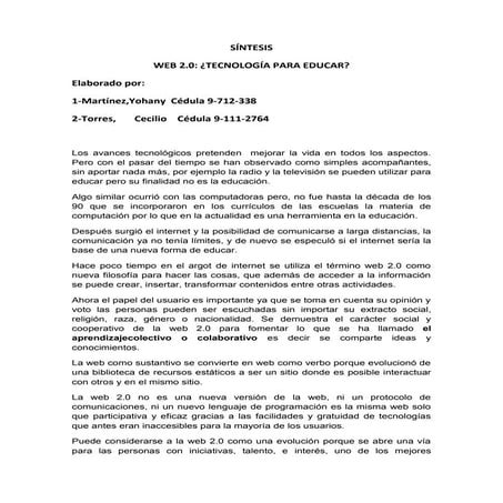 Sintesis web 2.0