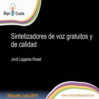 Bajo Coste 2014 Taller Sintetizador...