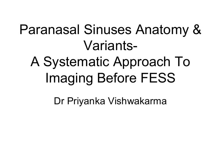 Sinus anatomy and variants