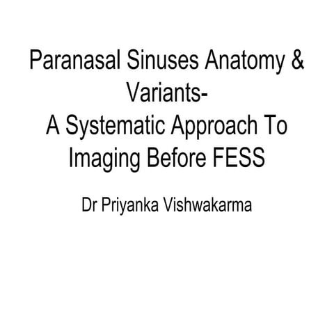 Sinus anatomy and variants