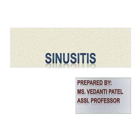 Sinusitis slideshare Gastrointestinal Disorder