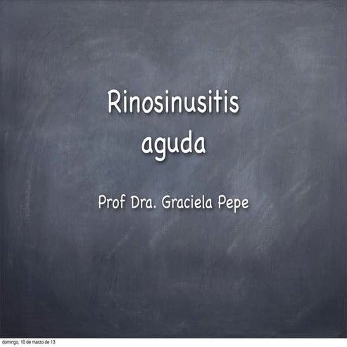 Sinusitis aguda 2013