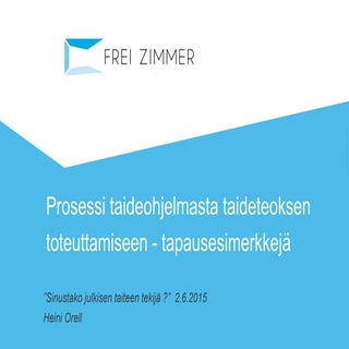 Sinustako julkisen taiteen tekijä