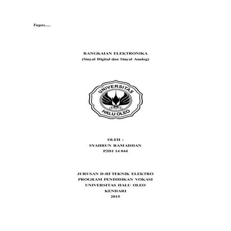 Makalah Sinyal digital dan analog