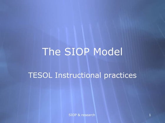 Siop presentation | PPT