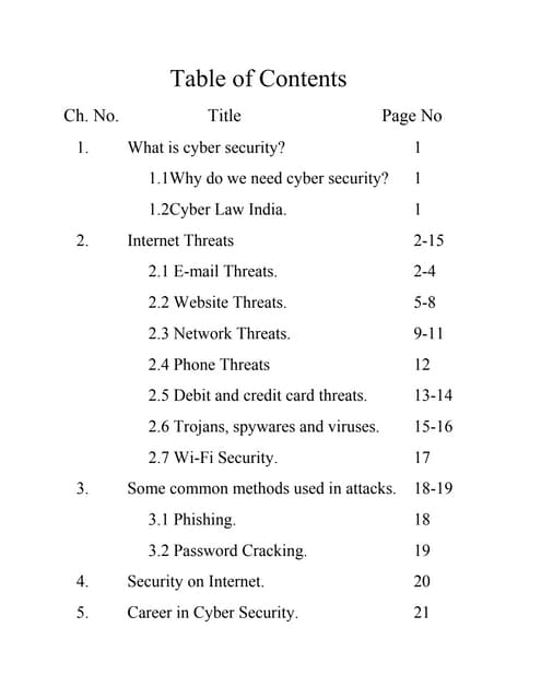 Ethical Hacking and Cyber Security