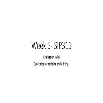 Sip311 w5-indie study