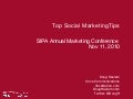 SIPA Marketing Conference Social Media Tips