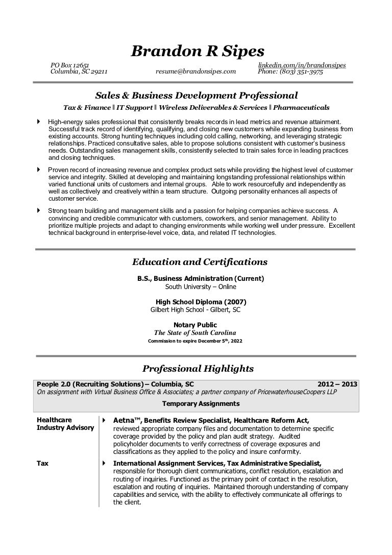 sipes brandon resume resume for advertising job