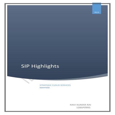 Internship Summary In Cloud Computing 