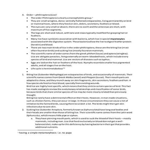 Siphunculata classification