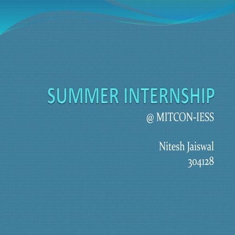 Summer internship Presentation