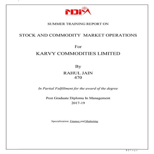 karvy comtrade | PDF
