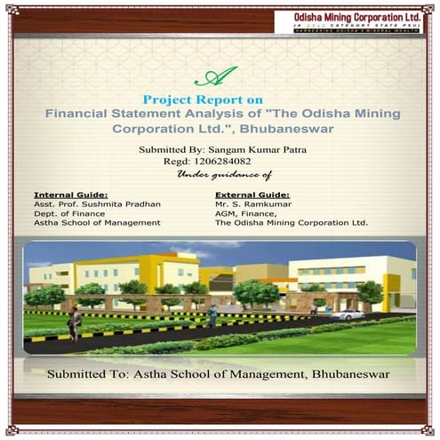 Financial Statement Analaysis of Odisha Mining Corporation Ltd.