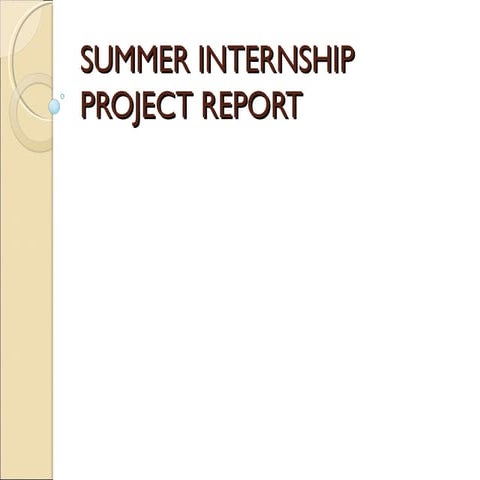 Sip report writing guidelines