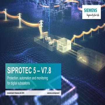 New SIPROTEC 5  Version 7.8 - Overview