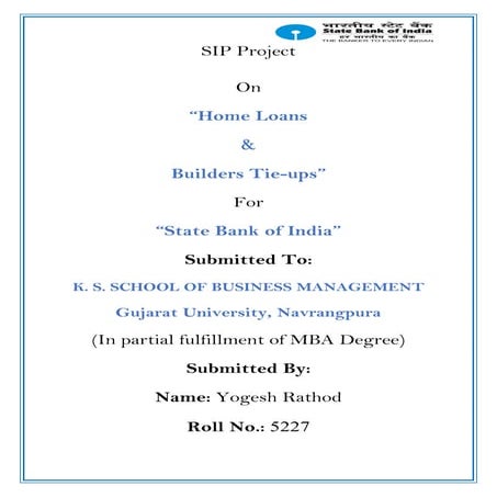 SIP SBI Project Report
