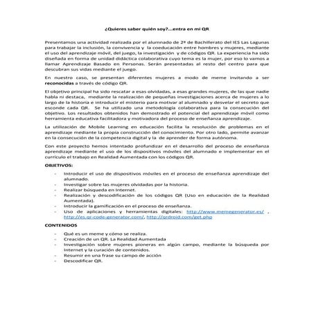 Si quieres saber quién soy...entra en mi qr