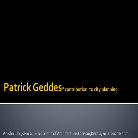 Sir.patrick geddes