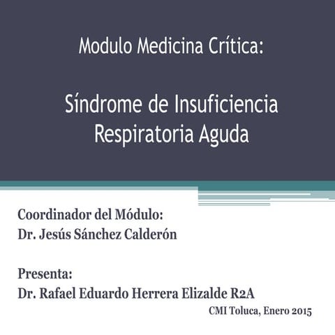 Sindrome de Insuficiencia Respiratoria Aguda