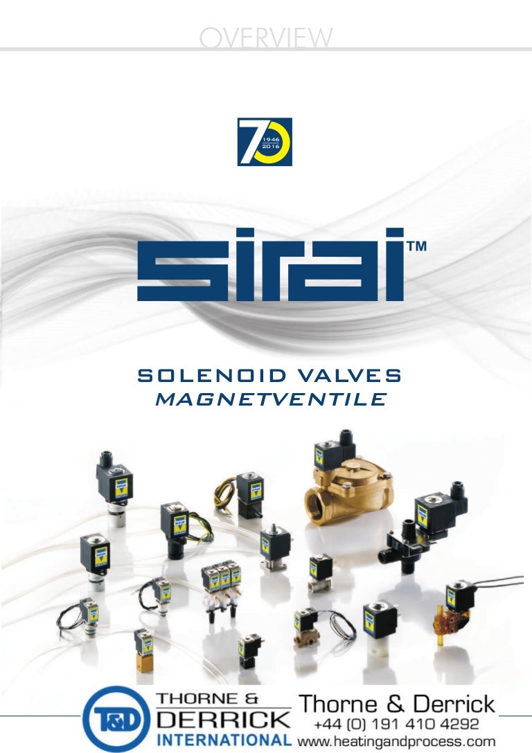 SIRAI Solenoid Valves (WRAS Approved) Overview Catalogue