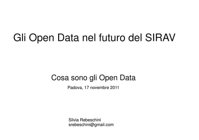 Cosa sono gli Open Data 