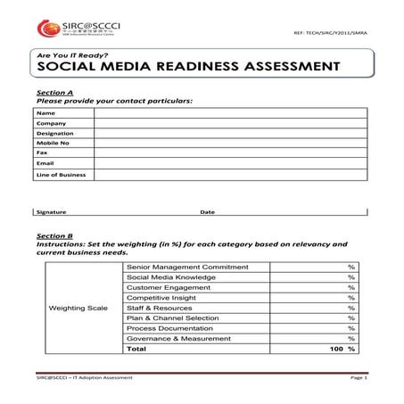 SIRC Social Media Readiness Assessment