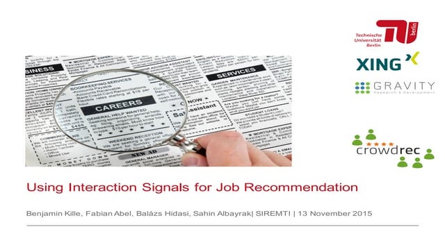 Using Interaction Signals for Job Recommendation