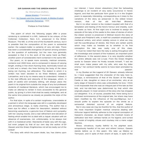 Sir gawain and the green knight