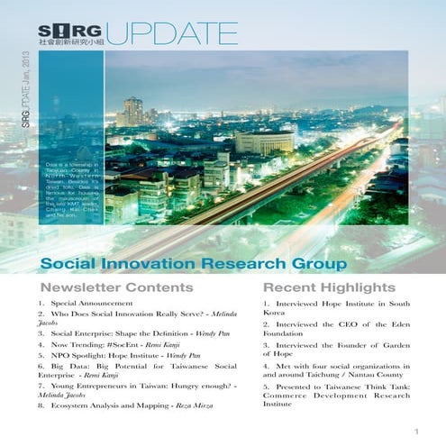 SIRG Update #5: January