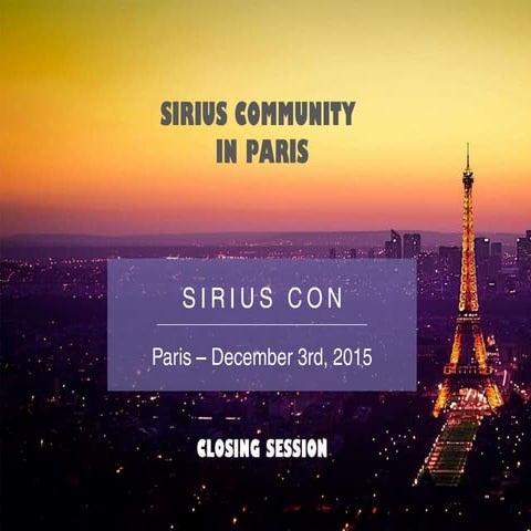 SiriusCon 2015 - closing session