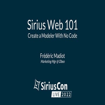 Sirius Web 101 : Create a Modeler With No Code