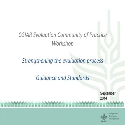 Guidance on CRP Commissioned Evalautions