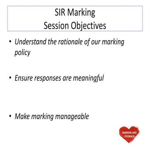 SIR Marking