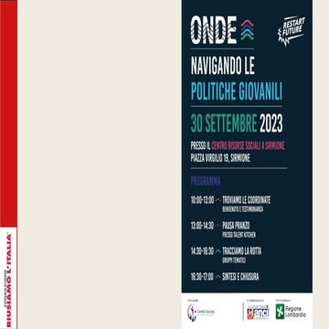 2023.09.30 Navigando le politiche giovanili, Sirmione (Bs). Di Giovanni Campagnoli