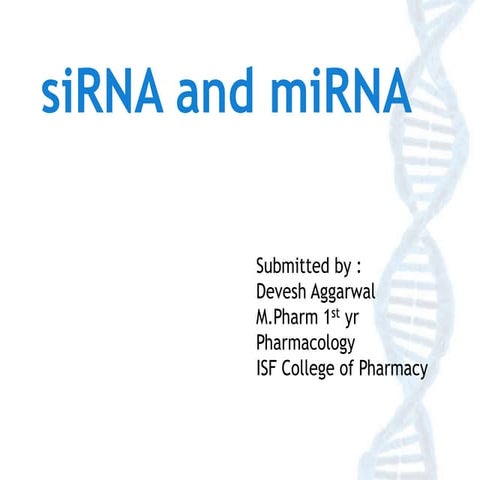 Si rna and micro rna