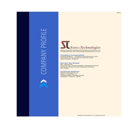 SIROCo Company Profile(Software and Web Technologies)