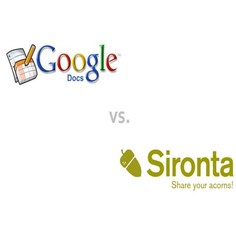 Sironta vs Google docs
