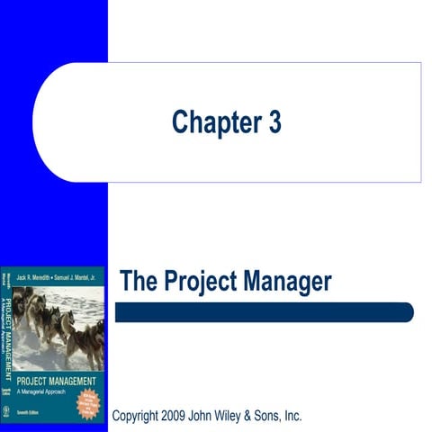 The project manager - A managerial approach - chapter 3 - software engineering
