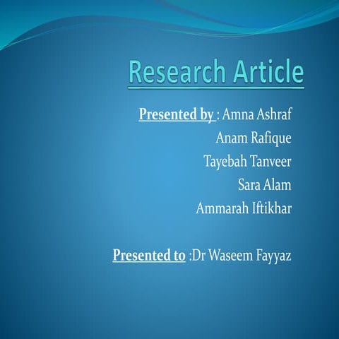 Sir waseem presentation