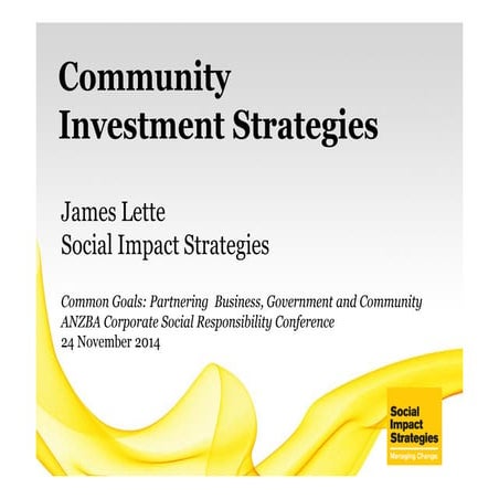 Community Investment Strategies   SiS   lette