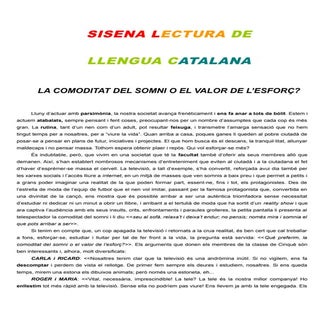 Sisena lectura de català