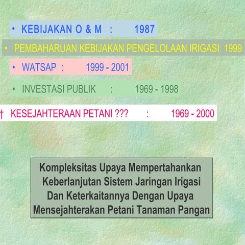 Sistem jaringan Irigasi
