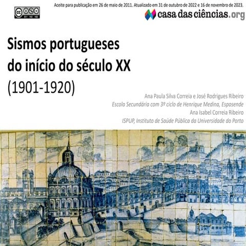 Sismos portugueses do início do século XX (1901-1920)