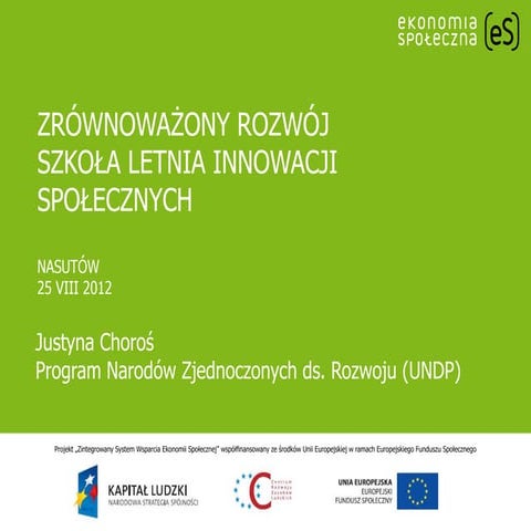 SISS Justyna Choroś "Zrównoważony rozwój" / "Sustainable development"