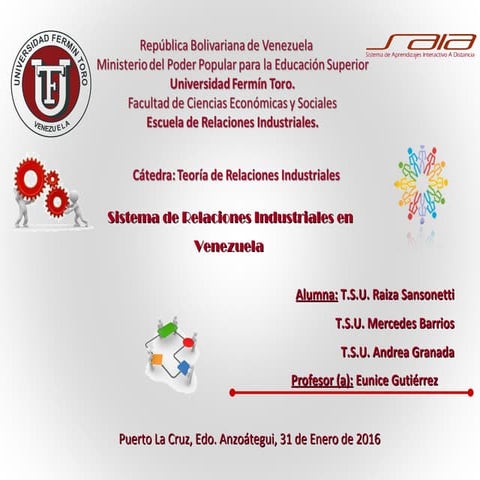 Sistema de Relaciones Industriales en Venezuela 