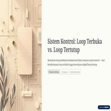 Memahami Sistem Kontrol Loop Terbuka dan Loop Tertutup: Konsep, Contoh ...